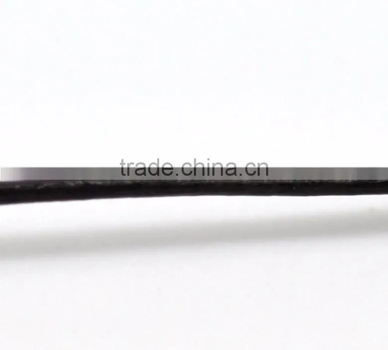 Wholesale Coffee Color Round Real Leather Jewelry Cord 1mm