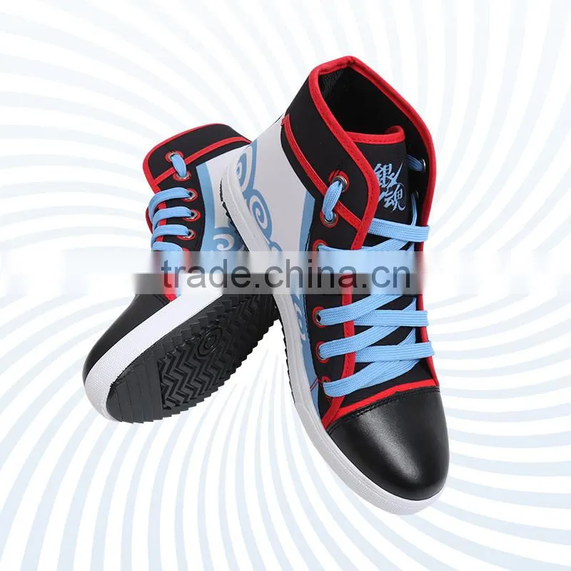Gintama Cartoon Cosplay Canvas Shoes Blue Japanese Anime Shoes