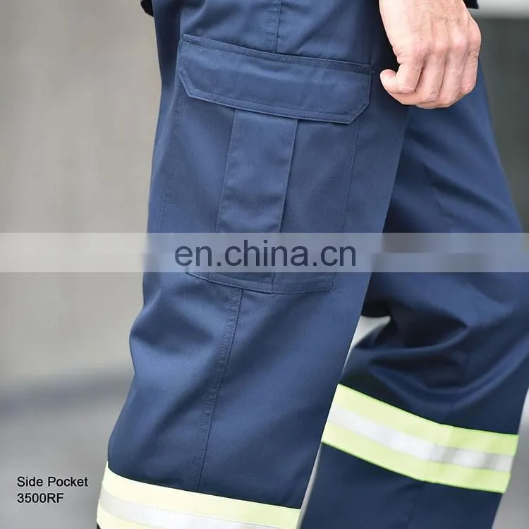 hi vis long sleeve safety work suit with reflective tape for mining