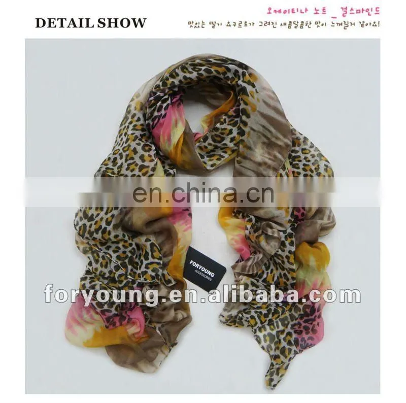 fashion animal print leopard grain scarves