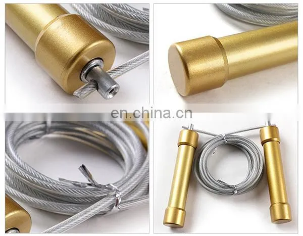 high quality adjustable crossfit skipping jump rope with steel bearing