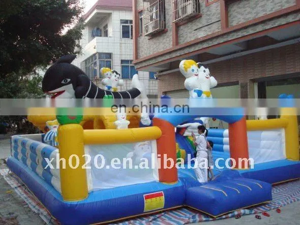 Endless fun and populare outdoor or indoor commercial grade vinyl tarpaulin giant inflatable amusement park FU019
