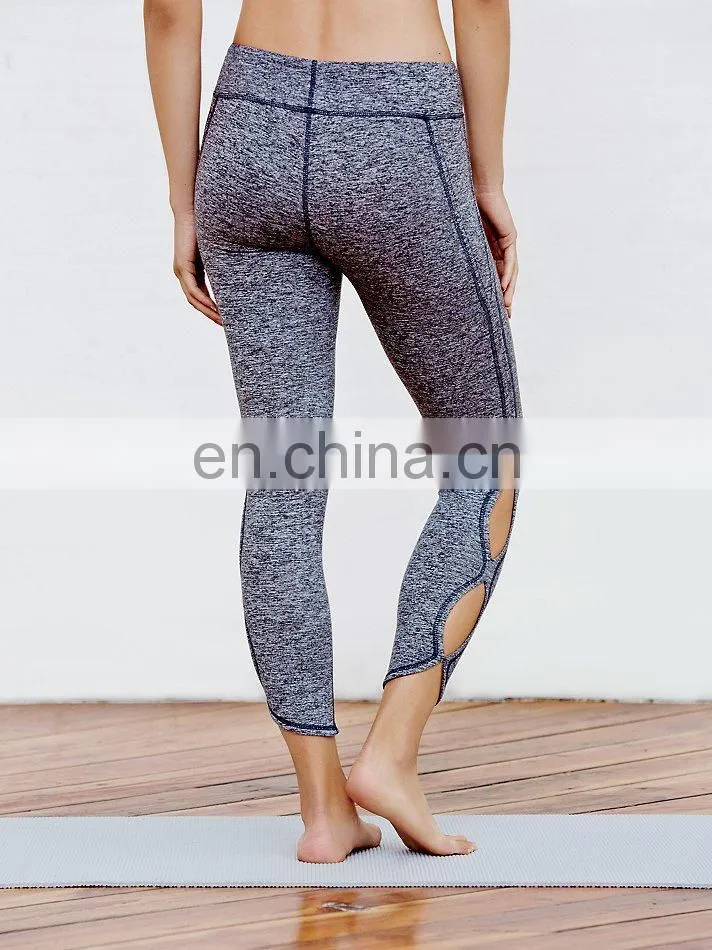 Yihao 2015 Elastic waistband high quality ladies yoga legging designs wholesale custome make new design leggings