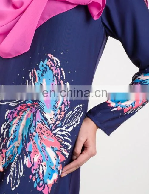 China Supplier Best Quality Fashion Digital Printing Maxi Dresses Long Women