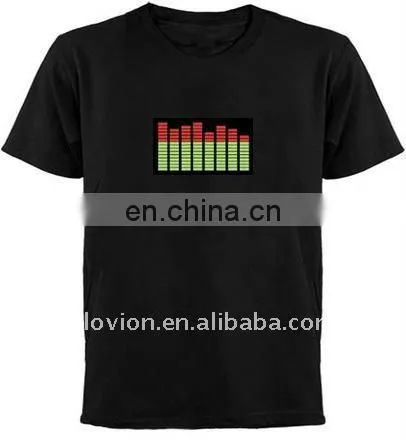 EL T Shirt EL Flashing T-Shirt led flashing t-shirts