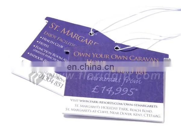 custom shape label printing paper hanging car air freshener