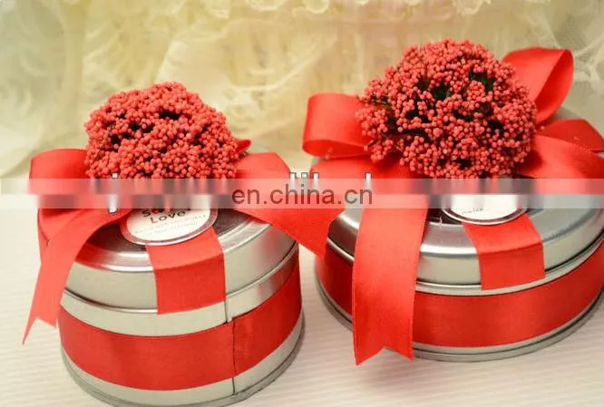 Fancy flower metal wedding candy box