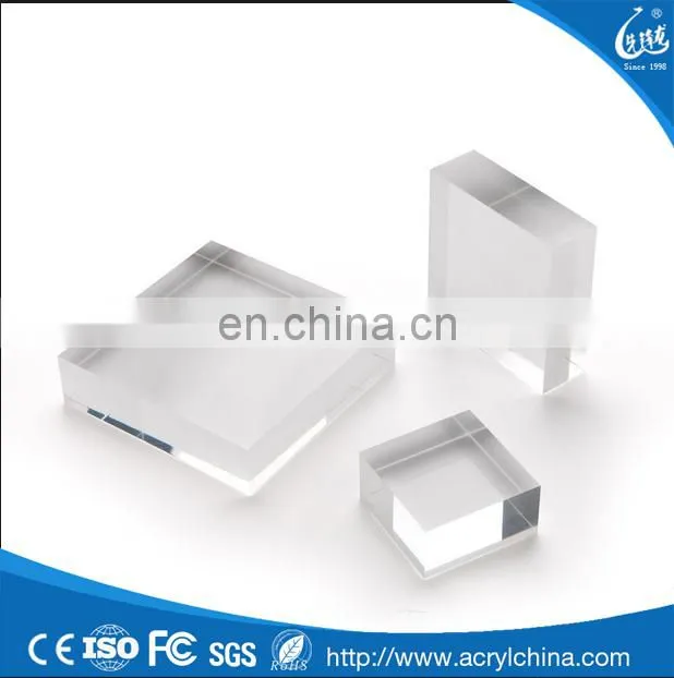 Clear Acrylic Solid Sign Block Customized Acrylic Cube Display Block Acrylic DIsplay Stand