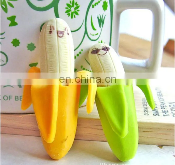 Cute Funny Novelty Banana Style Pencil Eraser Rubber Stationery Kid Gift Toy