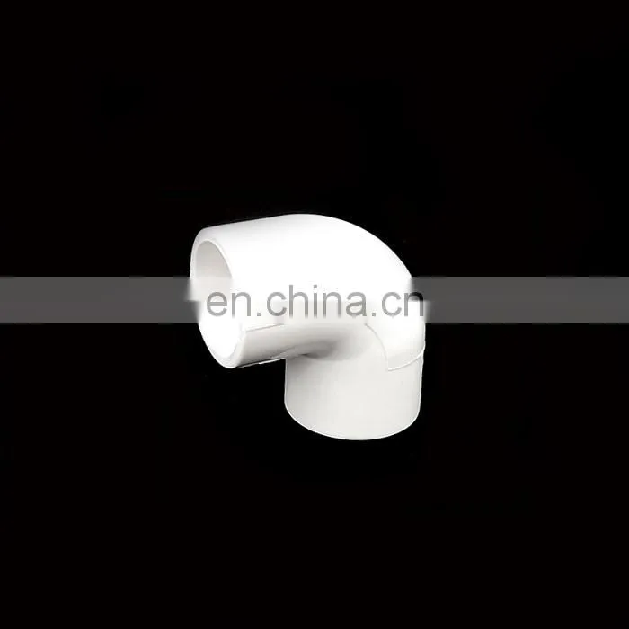 ASTM SCH80 UPVC 90 degree elbow white color, 1/2" UPVC pipe fitting elbow for water supply