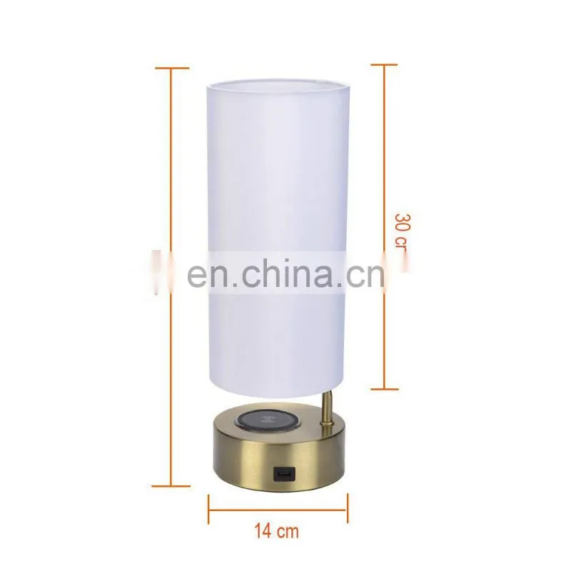 Post-modern minimalist dimming hotel desk lamp bedside personality bedroom wireless charging USB charging lamp