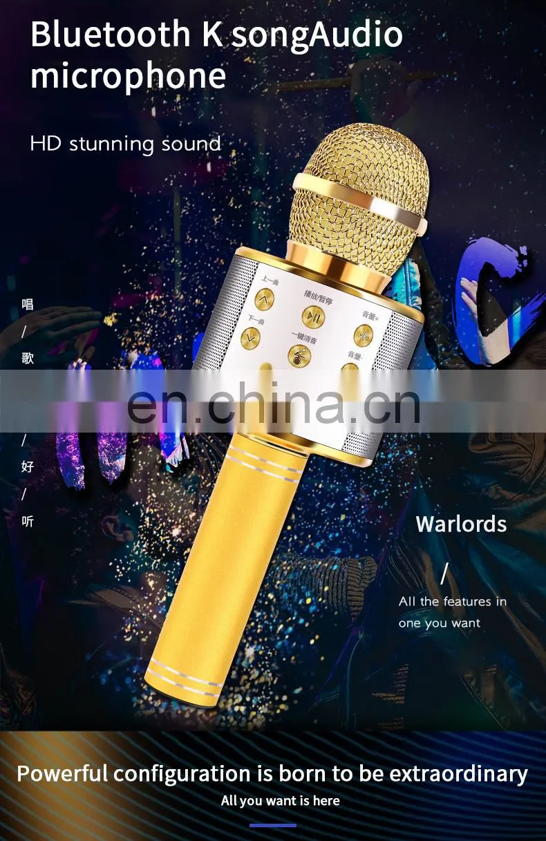 Handheld wireless microphone professional Portable Factory wholesale 2020 new product For USB for karaoke microphone