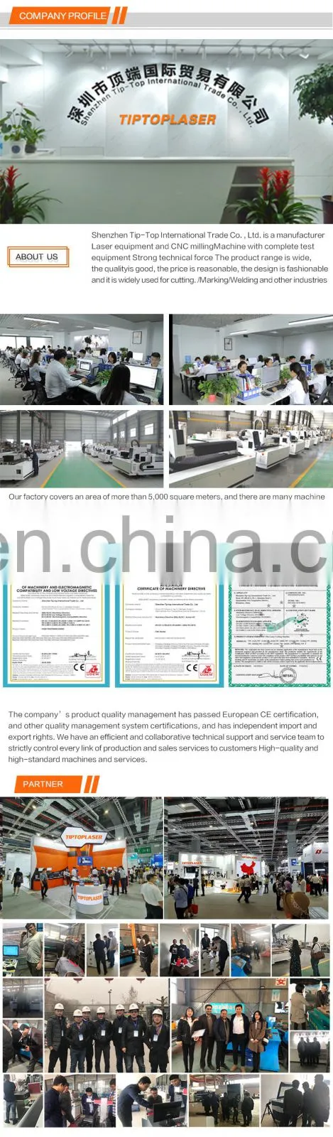 TIPTOPLASER CNC FIBER LASER CUTTING MACHINERY MODEL 1530 LASER POWER 1000W