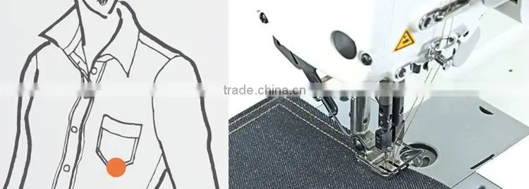 GC875 industrial two needle sewing machine with split needle bar protex sewing machine