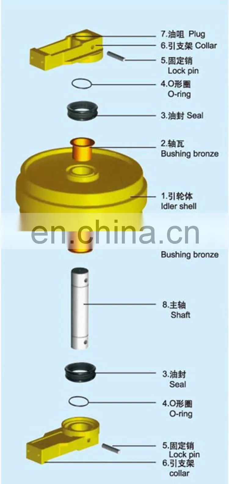 SK200 Undercarriage Parts Kobelco Idler Wheel