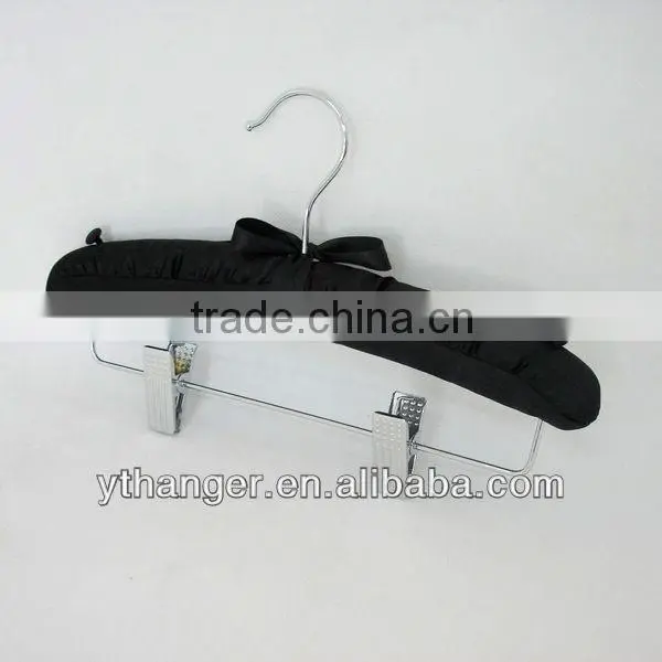 ST24 wood foam dress hanger satin padded hangers