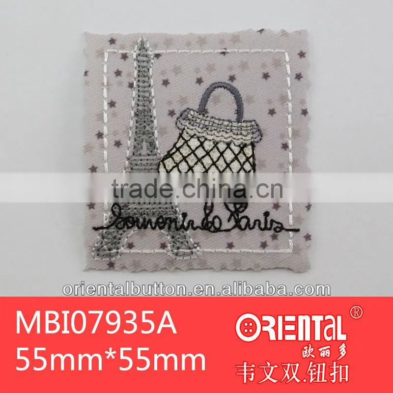 the cute fashion design city girl embroidery trimming patch