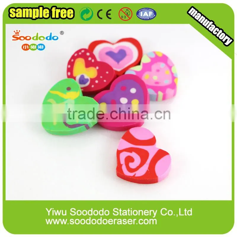 Cartoon harmless Extruded erasers love shape