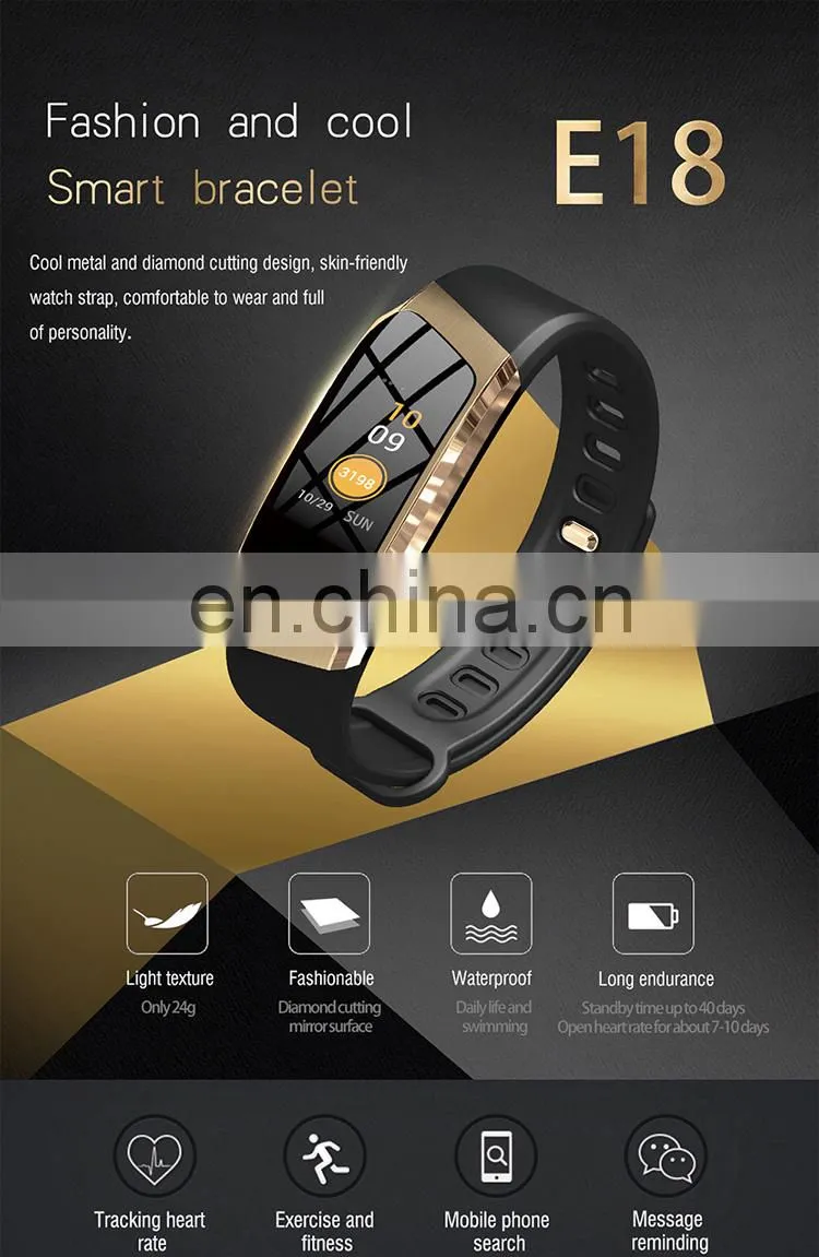 SANDA E18 Men Lady 2019 Top Sale Blood Pressure Heart Rate Monitor Smart Watch Sports Hand Watch Phone