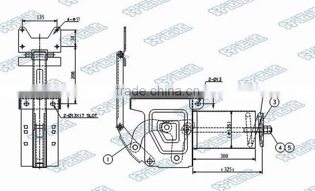 08135 heavy duty truck trailer side board tail gate lifter