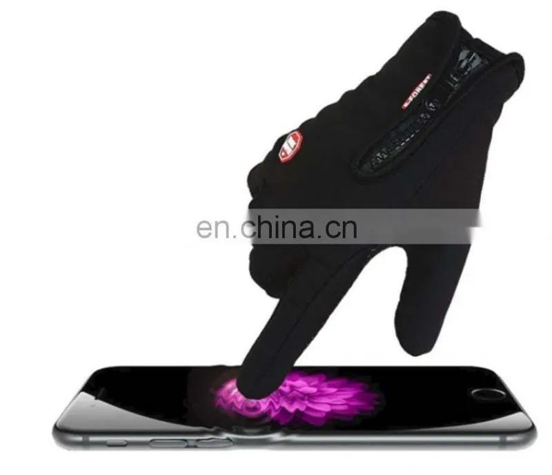 Wholesale Waterproof black neoprene fabric with touchscreen fingers outdoor sport diving protective glove