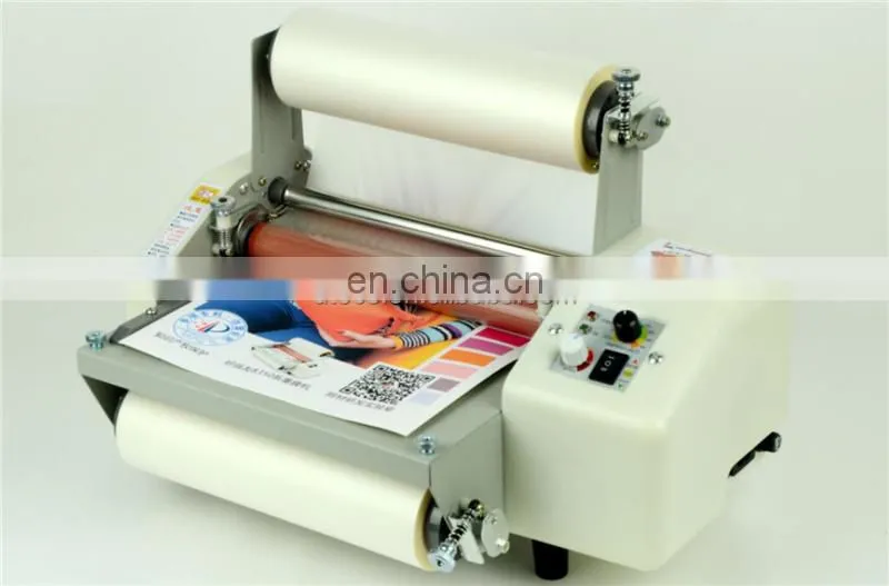FM8350 Table top office Preglued Plastic film Manual A3 thermal laminating machine, small cold double side laminator
