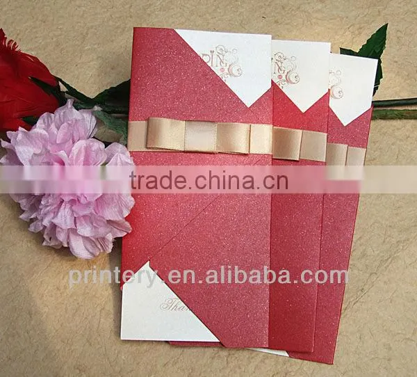 2014 Most Fashionable greeting card,handmade paper wedding invitation card