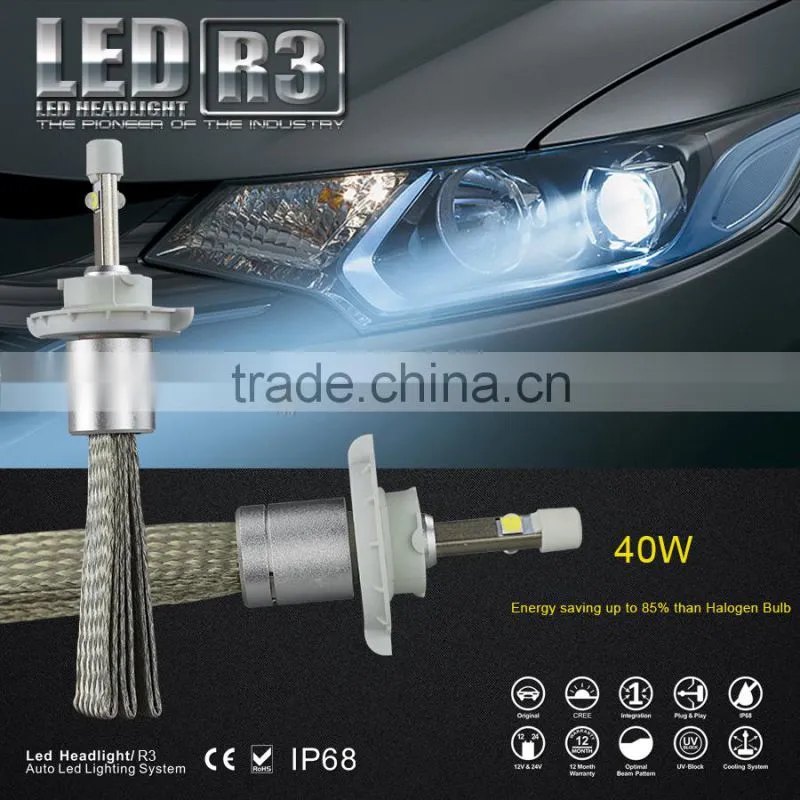 Top quality24w 3x5 square led headlight,h13 led headlight,p15d led motorcycle headlight