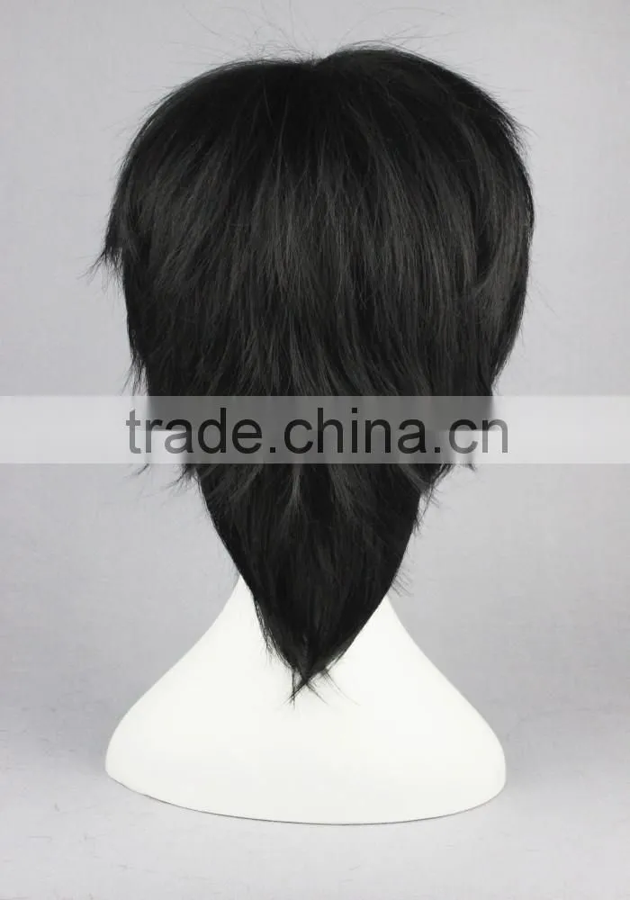 High Quality 35cm Short Straight DuRaRaRa -Orihara Izaya Black Synthetic Anime Wig Cosplay Costume Hair Wig Party Wig