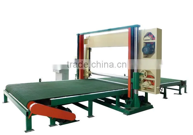 Automatic horizontal low density polyurethane mattress foam block sheet cutting machine