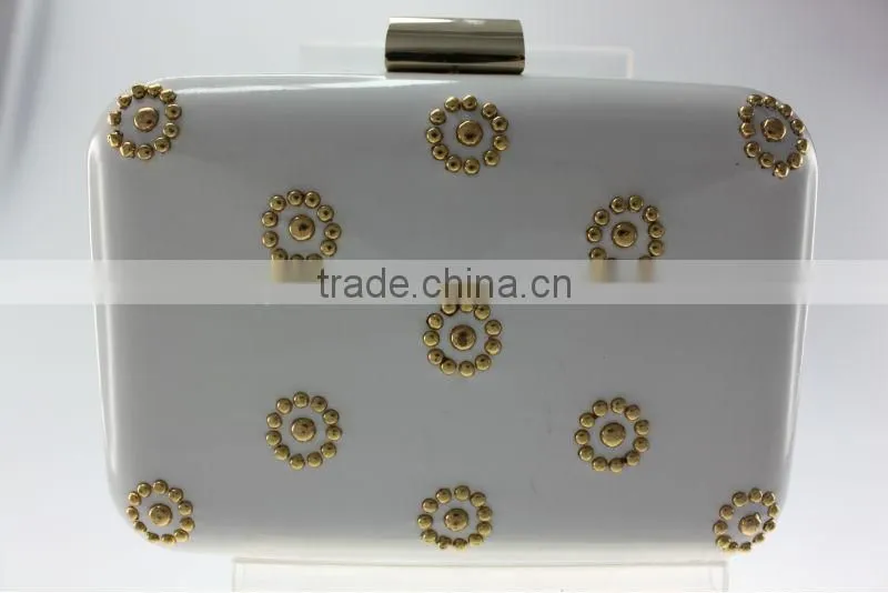 PU clutch bags embroidery different patterns