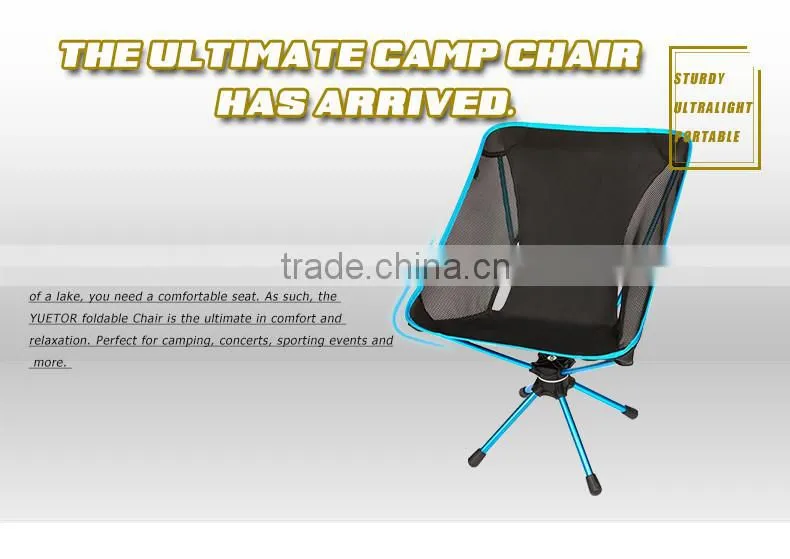 Lightweight 7075 Aluminum Folding 360 Swivel Camp Chair