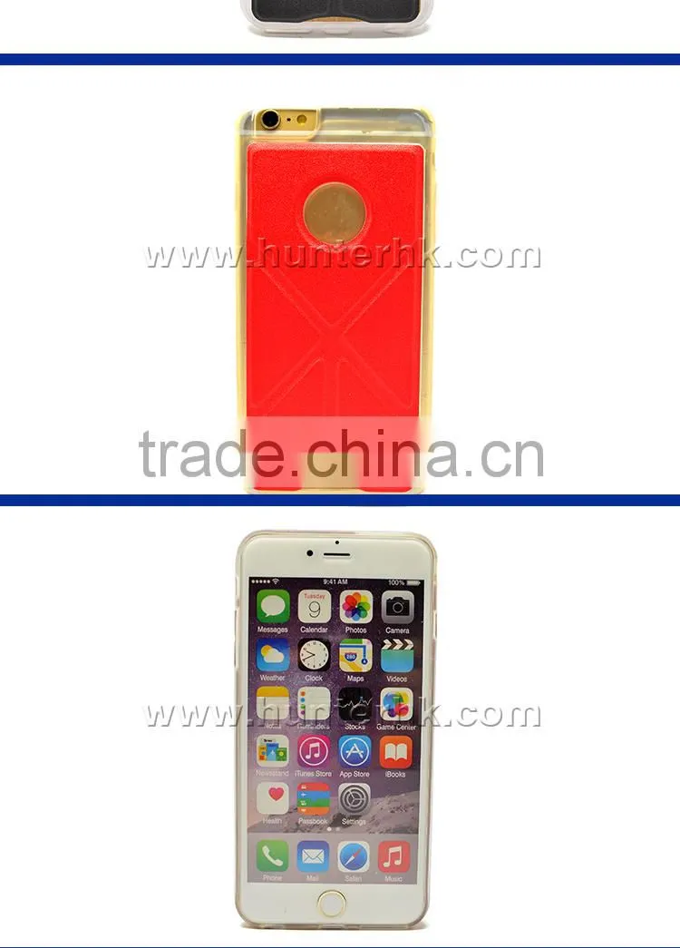 Soft Three Folds Leather Stand For iPhone Case