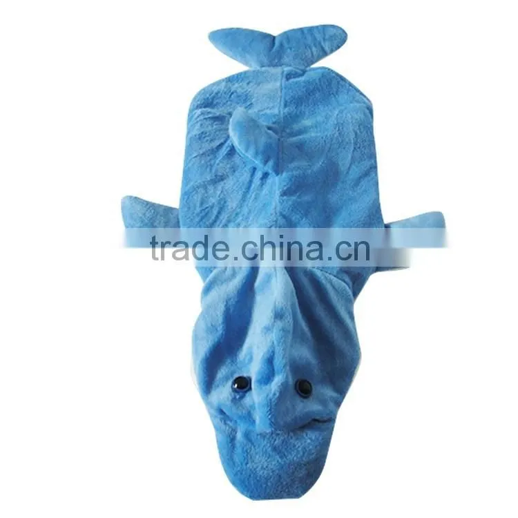 Suitable for autumn winter Double layer cut hair Royal Velvet Blue Dolphin pet clothes