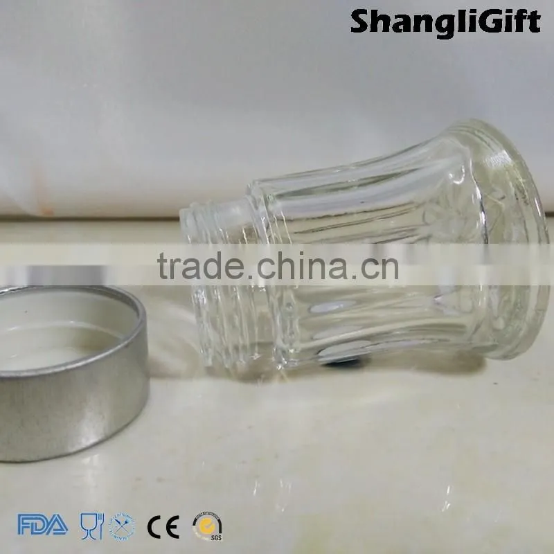 20ml Round Glass Jars Spice Bottle With Silver Plastic Cap