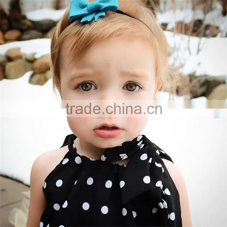 2016 ins hot summer t-shirt baby girl dot chiffon t-shirt toddler girl european summer tops girl halter tops