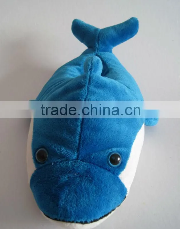 Plush slippers/plush Dolphin animal slippers/Dolphin animal plush slippers
