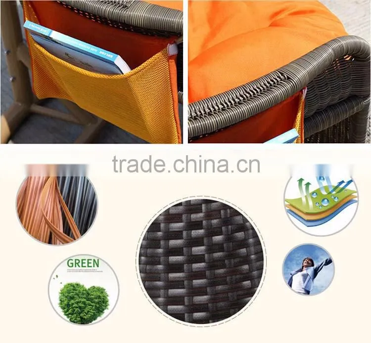 Lazy Leisure Outdoor Creative Pe Rattan Garden Sofa Lounge French Cane Chairs