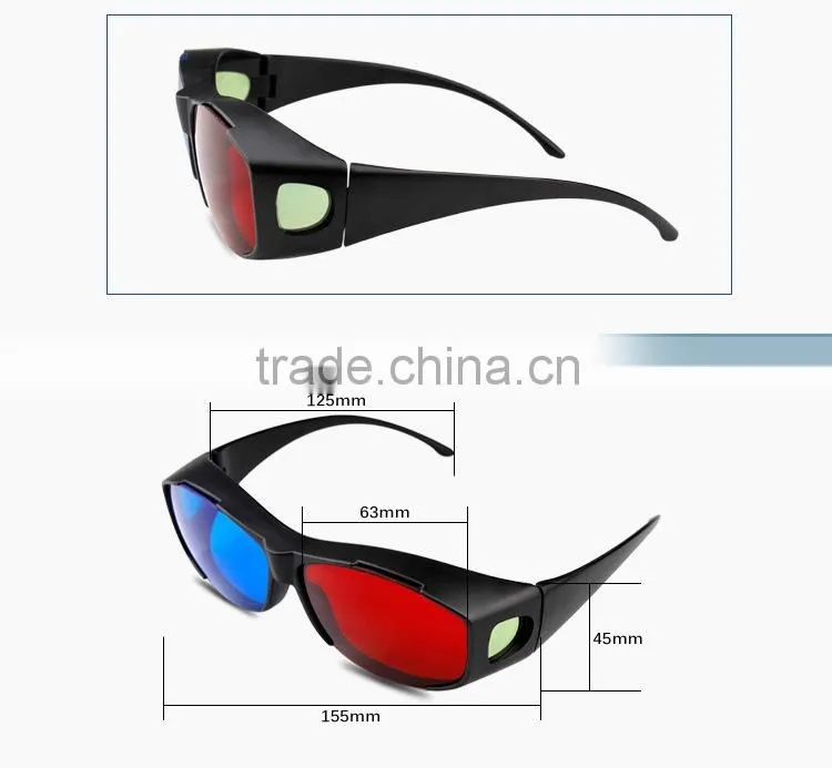 Good price and high quality 3d plastic frame glasses pictures porn 3d glasses red cyan glasses for sale