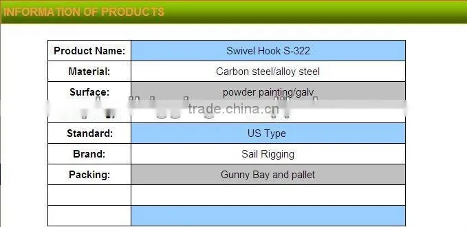 Red Painted S322 Chain Swivel Hooks