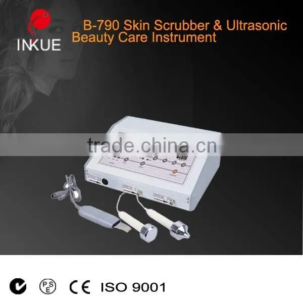 Quality assured ultrasonic wave massage face skin scrubber beauty machine