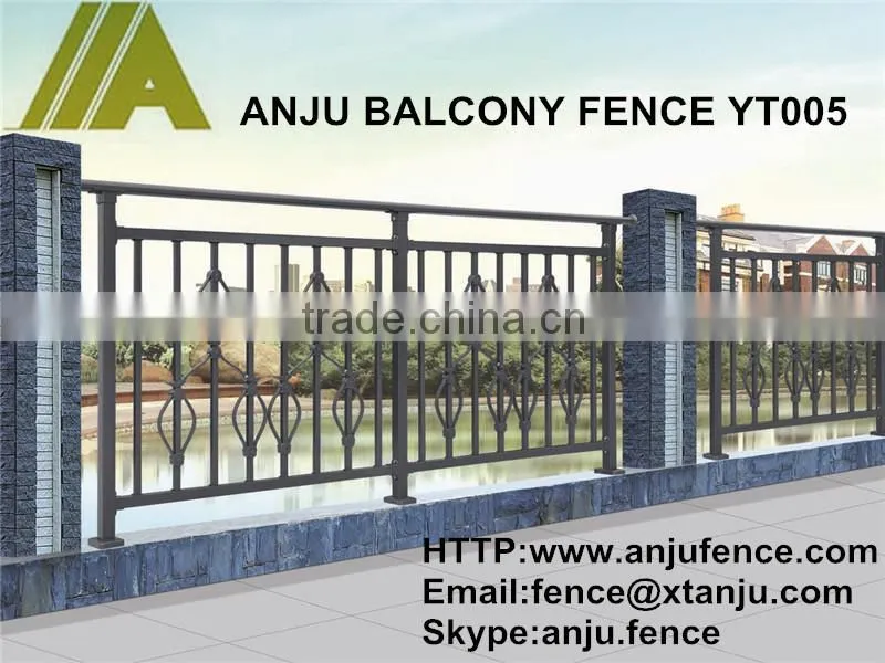 YT001 wrought iron balcony railing designs