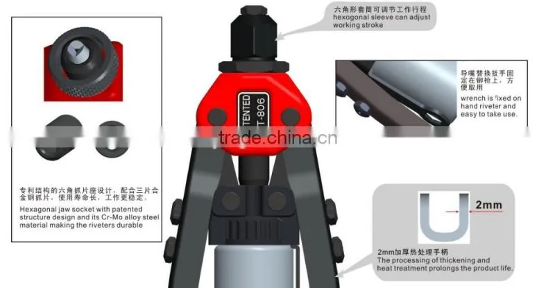 High quality 11 inch (280mm)rivet hand tool
