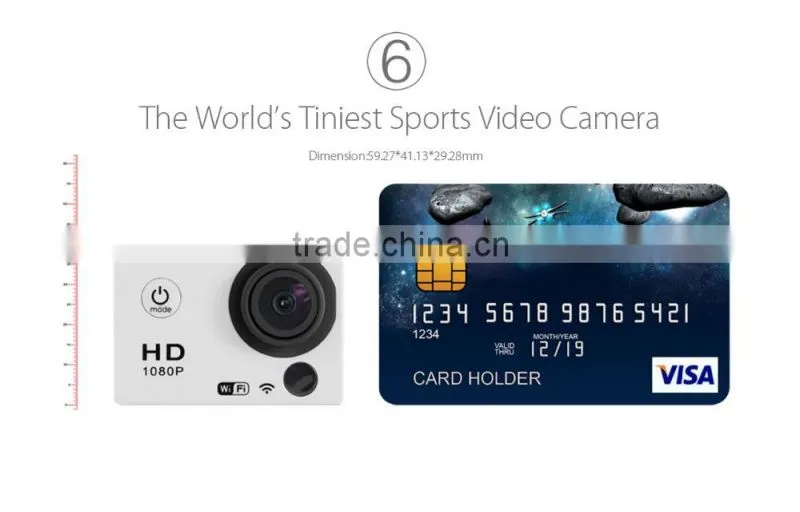 High quality wifi action cam Novatek 96655 4K action camera with factory price