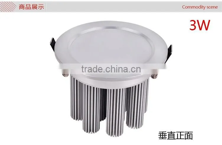 2015 New Dimmable LED Ceiling Lamp 3w 5w 7w 9w 12w LED Downlight Silver Shell