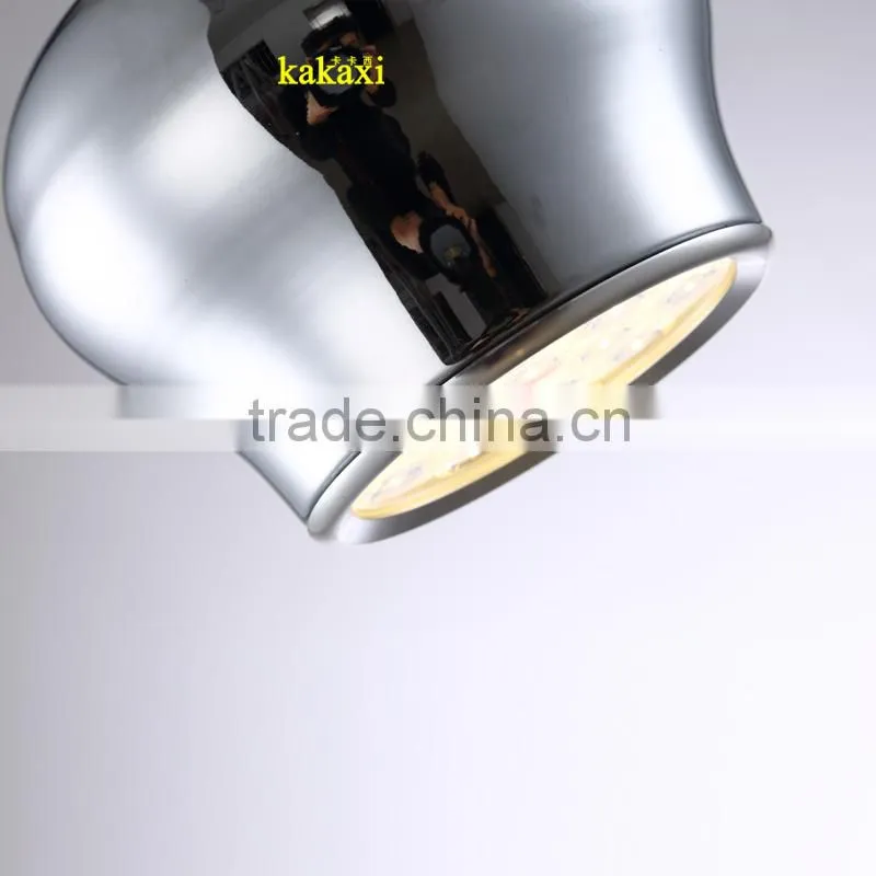 Creative LED Droplight 12W Plating Silver Color Lantern Chandelier Dining Room LED Pendant Lights