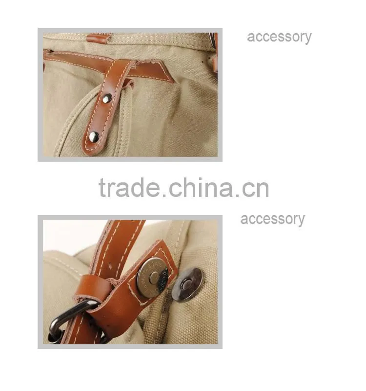 high quality hot sale custom fashion simple plain canvas backpack for teens