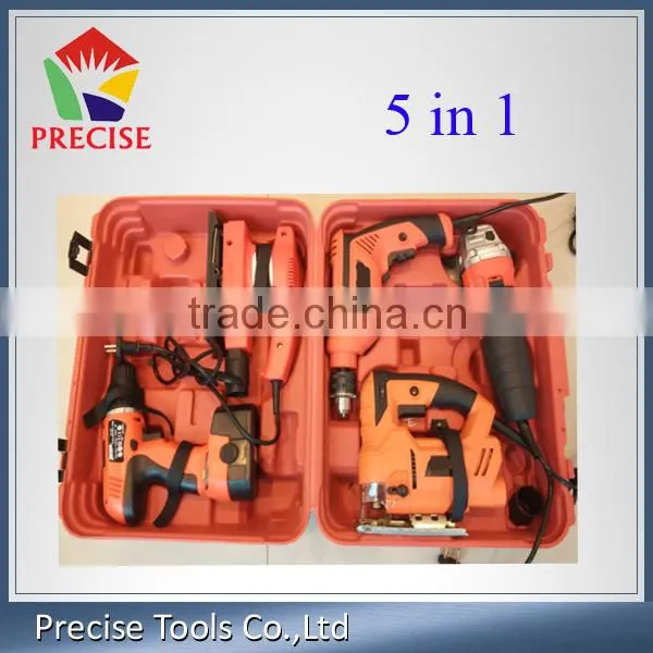 5 in 1 Power Tools set(cordless drill,angle grinder,jig saw)