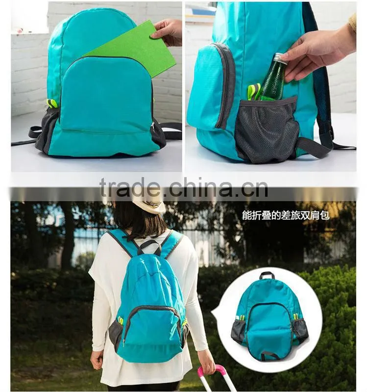 Slim foldable backpack bag for travel