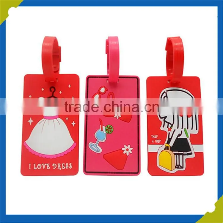 Custom advertising luggag tag fancy rubber luggage tag Name paper card tags